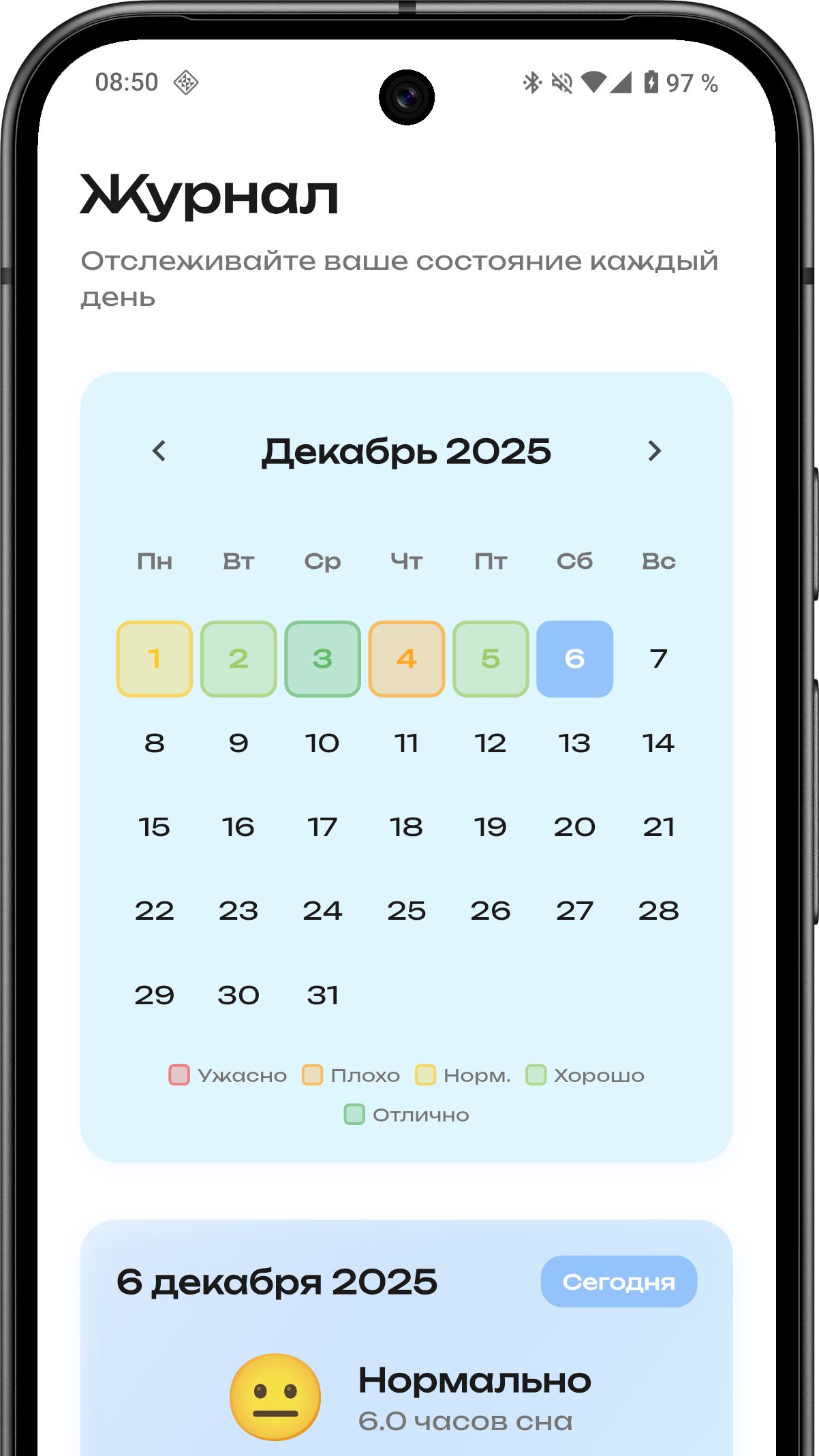 Somnia Sleep Statistics - Детальная статистика качества сна в приложении